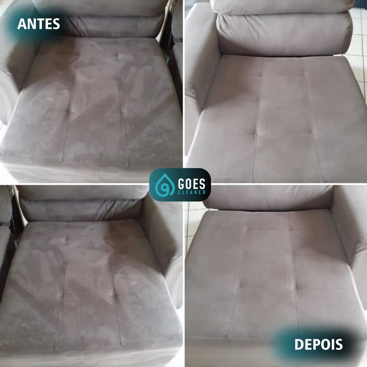 Antes e Depois de vários de nossos serviços de limpeza de estofados